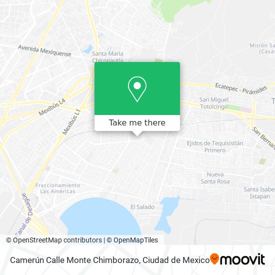 Camerún Calle Monte Chimborazo map