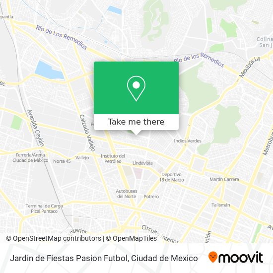 Mapa de Jardin de Fiestas Pasion Futbol
