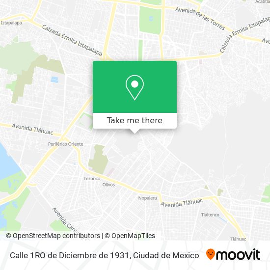 Calle 1RO de Diciembre de 1931 map