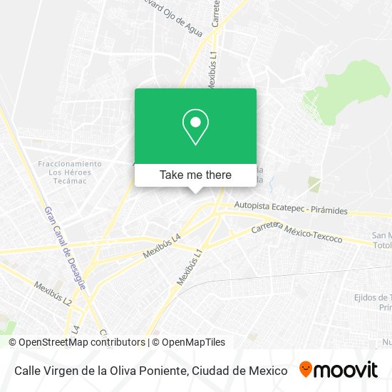 Mapa de Calle Virgen de la Oliva Poniente