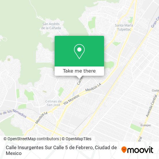 Calle Insurgentes Sur Calle 5 de Febrero map