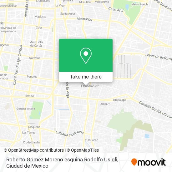 Roberto Gómez Moreno esquina Rodolfo Usigli map