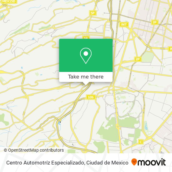 Mapa de Centro Automotríz Especializado