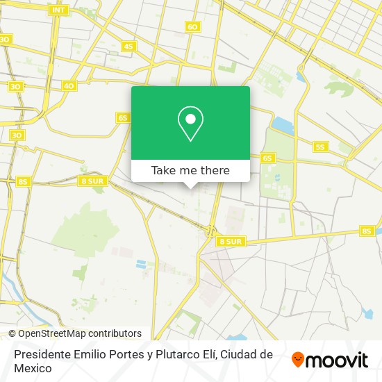 Presidente Emilio Portes y Plutarco Elí map