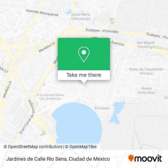 Mapa de Jardines de Calle Río Sena