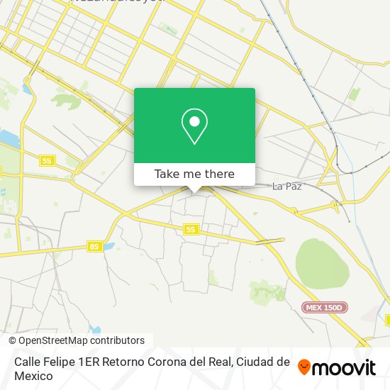 Mapa de Calle Felipe 1ER Retorno Corona del Real