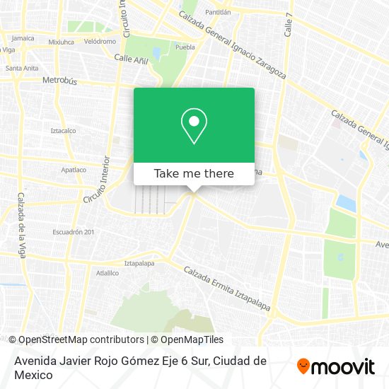 Mapa de Avenida Javier Rojo Gómez Eje 6 Sur