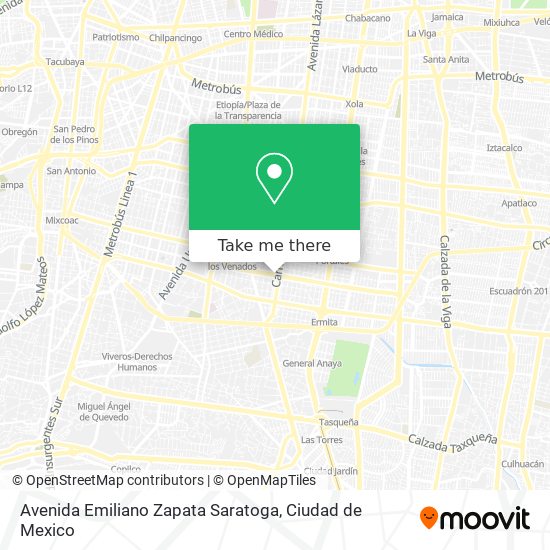 Mapa de Avenida Emiliano Zapata Saratoga