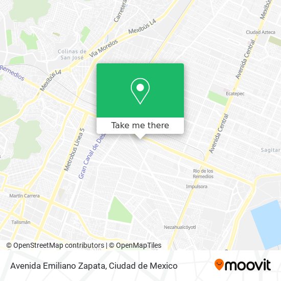 Mapa de Avenida Emiliano Zapata