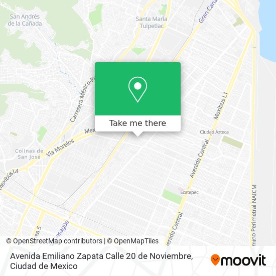 Avenida Emiliano Zapata Calle 20 de Noviembre map