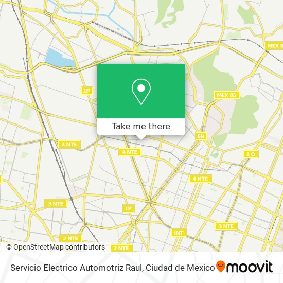 Mapa de Servicio Electrico Automotriz Raul