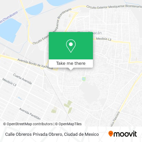 Calle Obreros Privada Obrero map