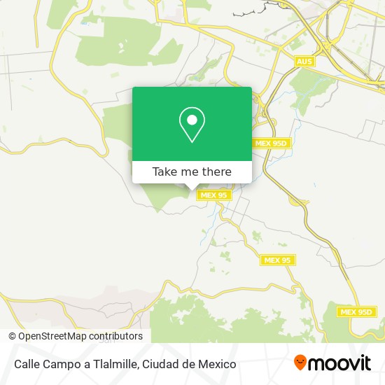 Mapa de Calle Campo a Tlalmille