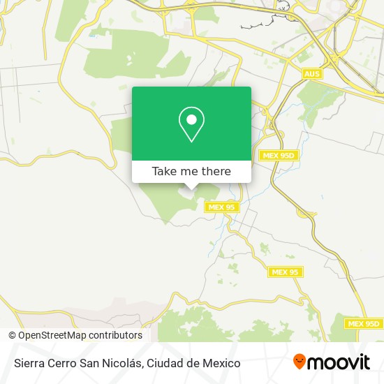 Sierra Cerro San Nicolás map