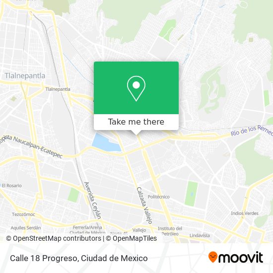 Calle 18 Progreso map