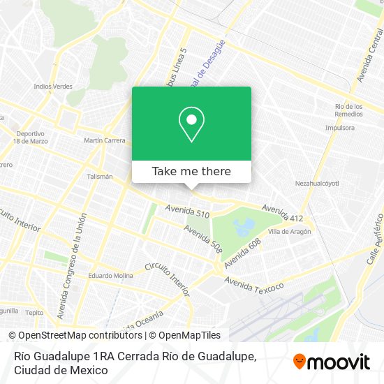 Río Guadalupe 1RA Cerrada Río de Guadalupe map