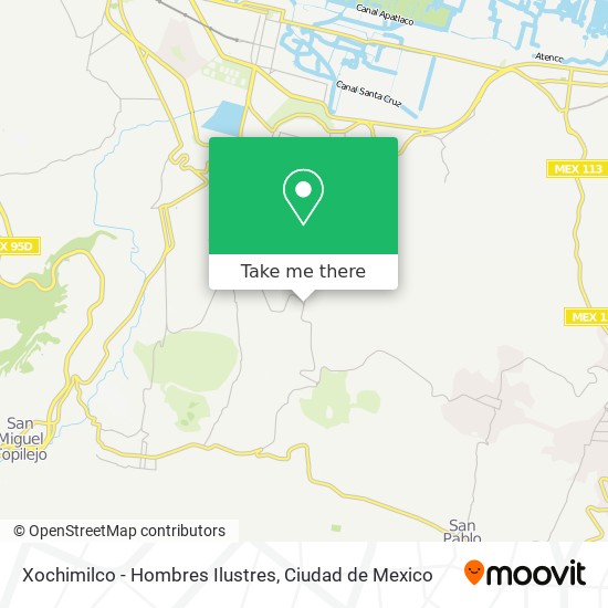 Mapa de Xochimilco - Hombres Ilustres