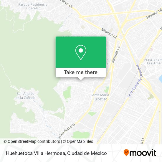 Huehuetoca Villa Hermosa map