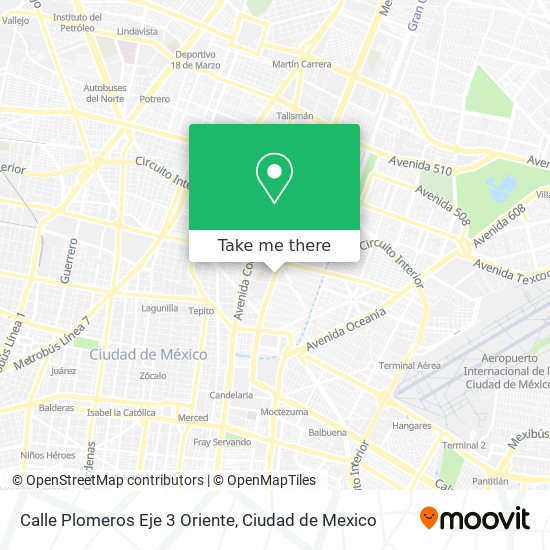 Calle Plomeros Eje 3 Oriente map