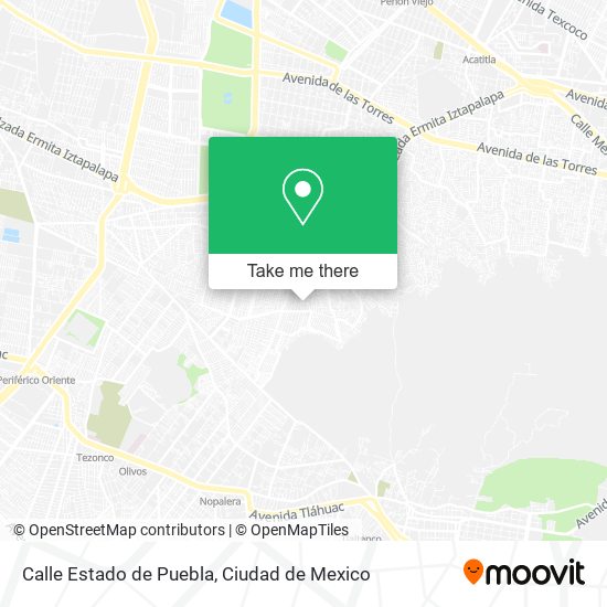 Mapa de Calle Estado de Puebla