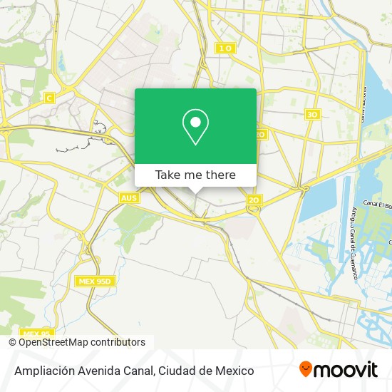 Ampliación Avenida Canal map