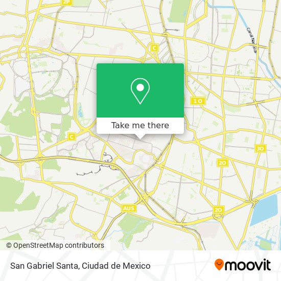 San Gabriel Santa map