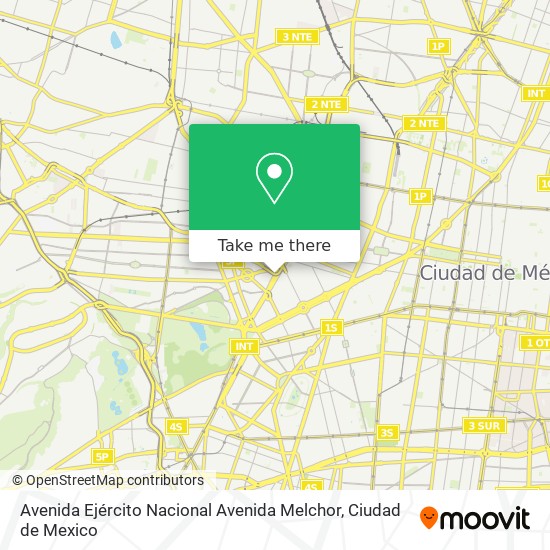 Avenida Ejército Nacional Avenida Melchor map