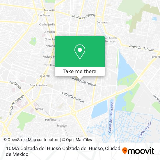 10MA Calzada del Hueso Calzada del Hueso map