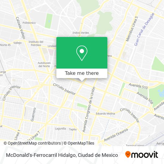 Mapa de McDonald's-Ferrocarril Hidalgo