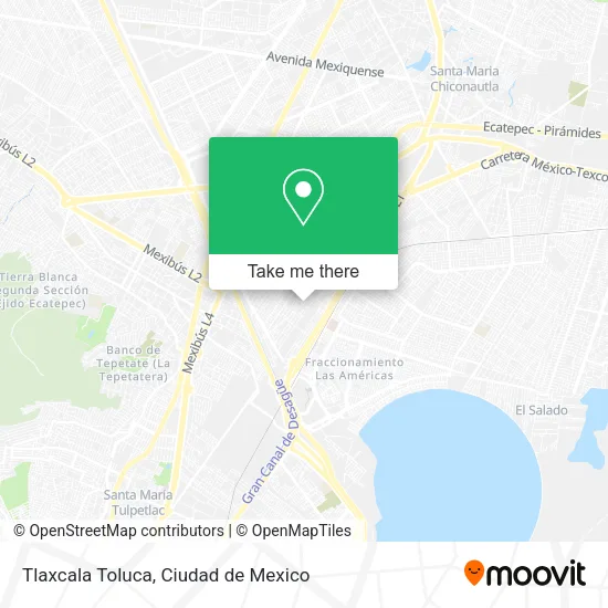 Tlaxcala Toluca map