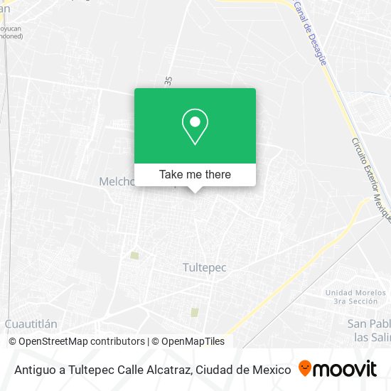 Antiguo a Tultepec Calle Alcatraz map