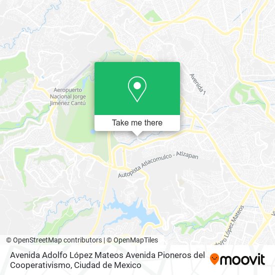 Avenida Adolfo López Mateos Avenida Pioneros del Cooperativismo map