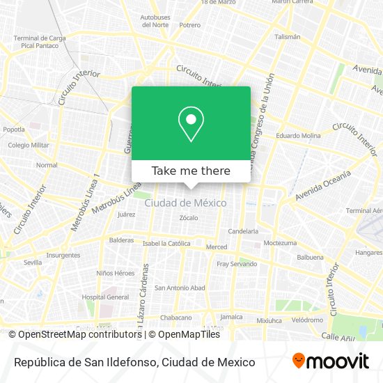 República de San Ildefonso map