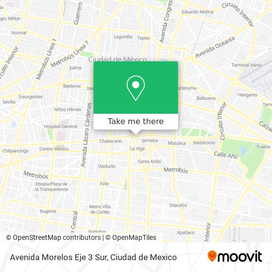 Avenida Morelos Eje 3 Sur map