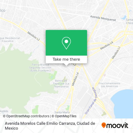 Avenida Morelos Calle Emilio Carranza map