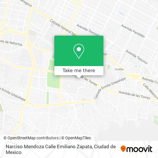 Narciso Mendoza Calle Emiliano Zapata map