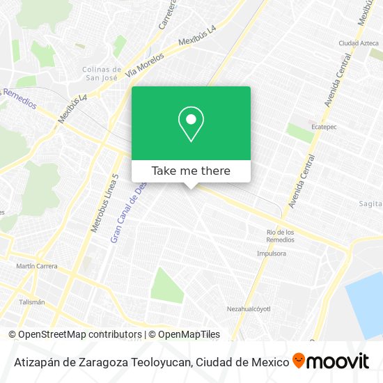 Atizapán de Zaragoza Teoloyucan map