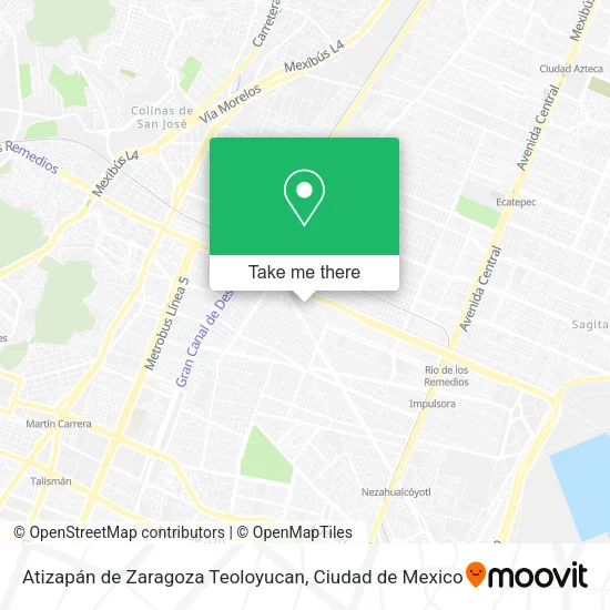 Mapa de Atizapán de Zaragoza Teoloyucan