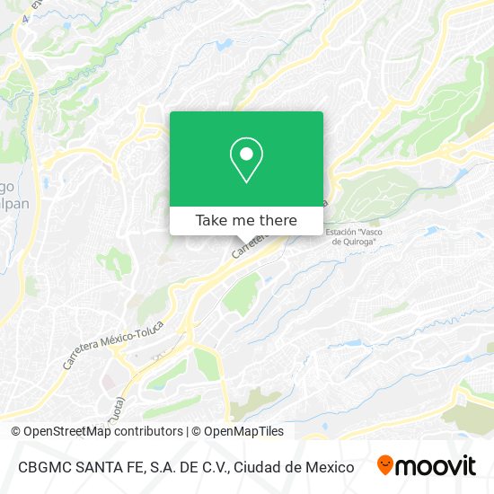 CBGMC SANTA FE, S.A. DE C.V. map