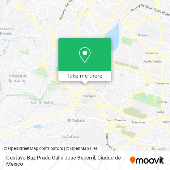 Mapa de Gustavo Baz Prada Calle José Becerril