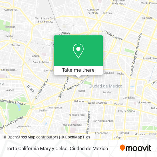 Torta California Mary y Celso map
