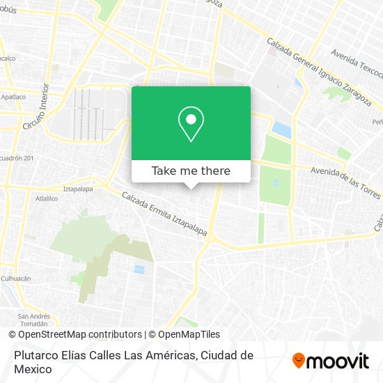 Plutarco Elías Calles Las Américas map