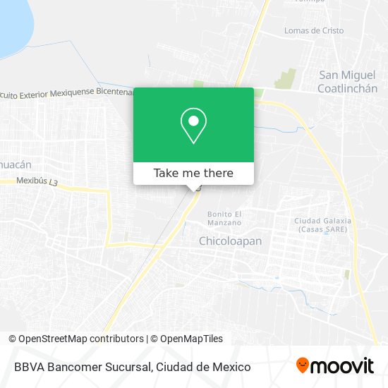 Mapa de BBVA Bancomer Sucursal