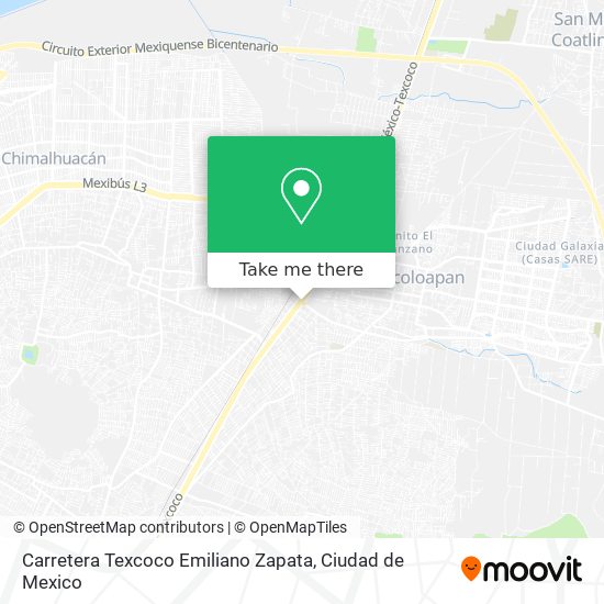 Carretera Texcoco Emiliano Zapata map