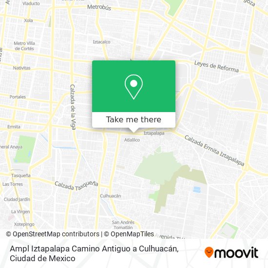 Mapa de Ampl Iztapalapa Camino Antiguo a Culhuacán