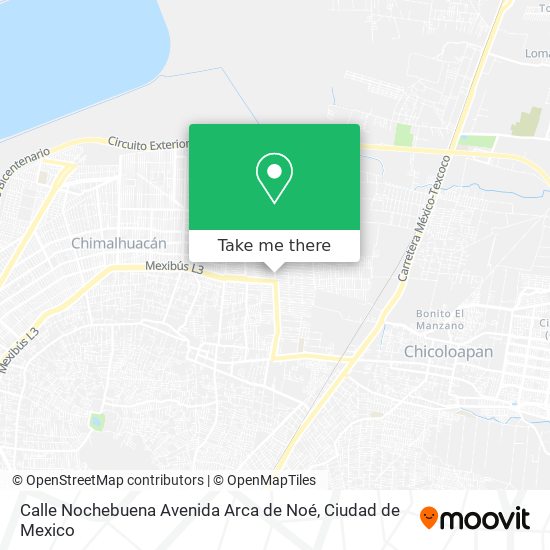Mapa de Calle Nochebuena Avenida Arca de Noé