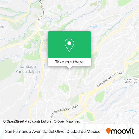 San Fernando Avenida del Olivo map