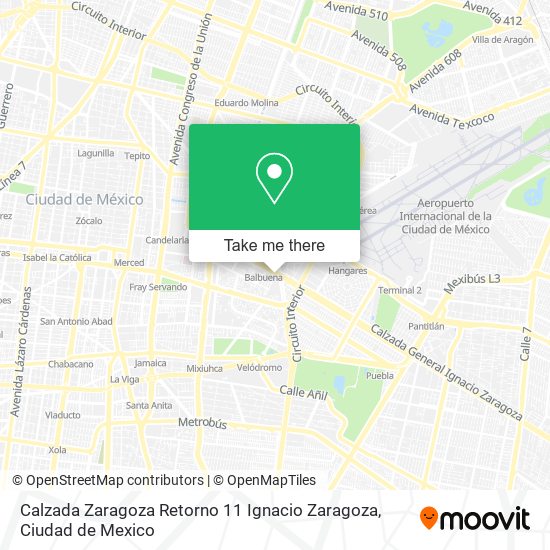 Calzada Zaragoza Retorno 11 Ignacio Zaragoza map