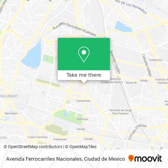 Mapa de Avenida Ferrocarriles Nacionales