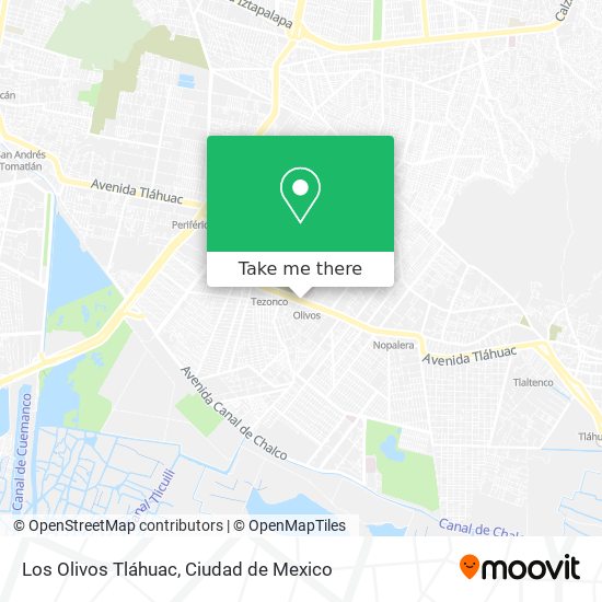 Los Olivos Tláhuac map